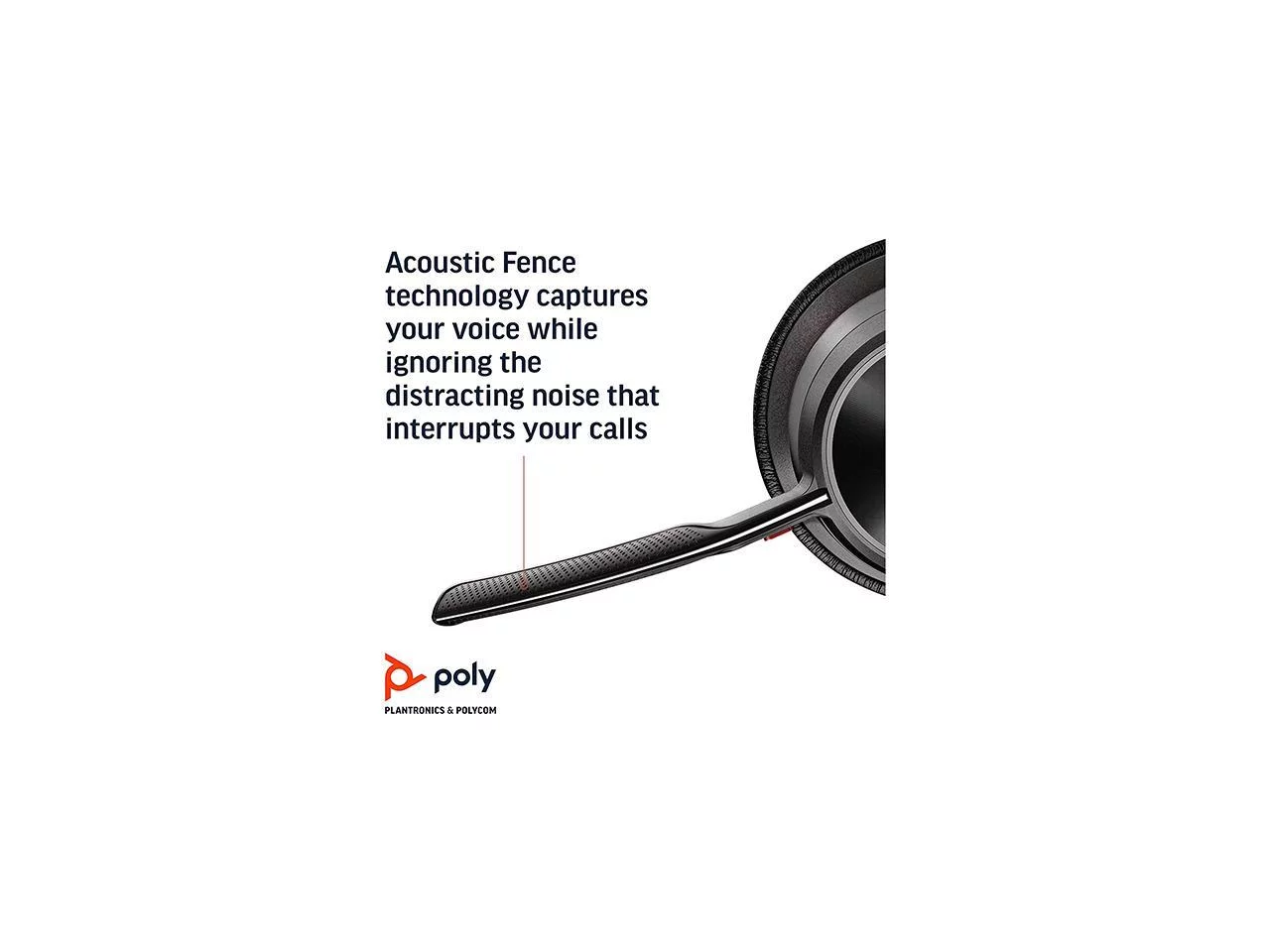 Poly - Voyager Focus 2 UC USB-A Headset with Stand (Plantronics) - Bluetooth Stereo Headset with Boom Mic - USB-A PC/Mac Compatible - Active Noise Canceling - Works with Teams (Certified), Zoom & more