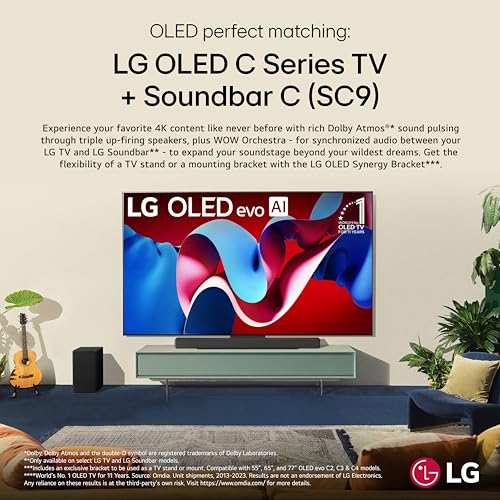 LG 65-Inch Class OLED evo C4 Series Smart TV 4K Processor Flat Screen with Magic Remote AI-Powered with Alexa Built-in (OLED65C4PUA, 2024)