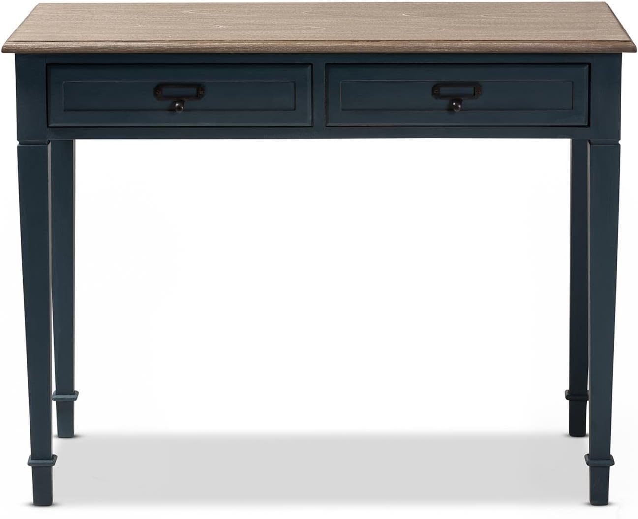 Baxton Studio Dauphine French Provincial Spruce Blue Accent Writing Desk