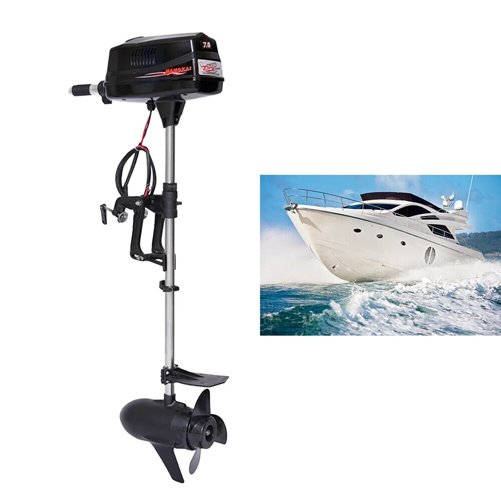 Miumaeov Heavy Duty Outboard Motor Electric Brushless Motor Fishing Boat Engine 48V 1.8KW