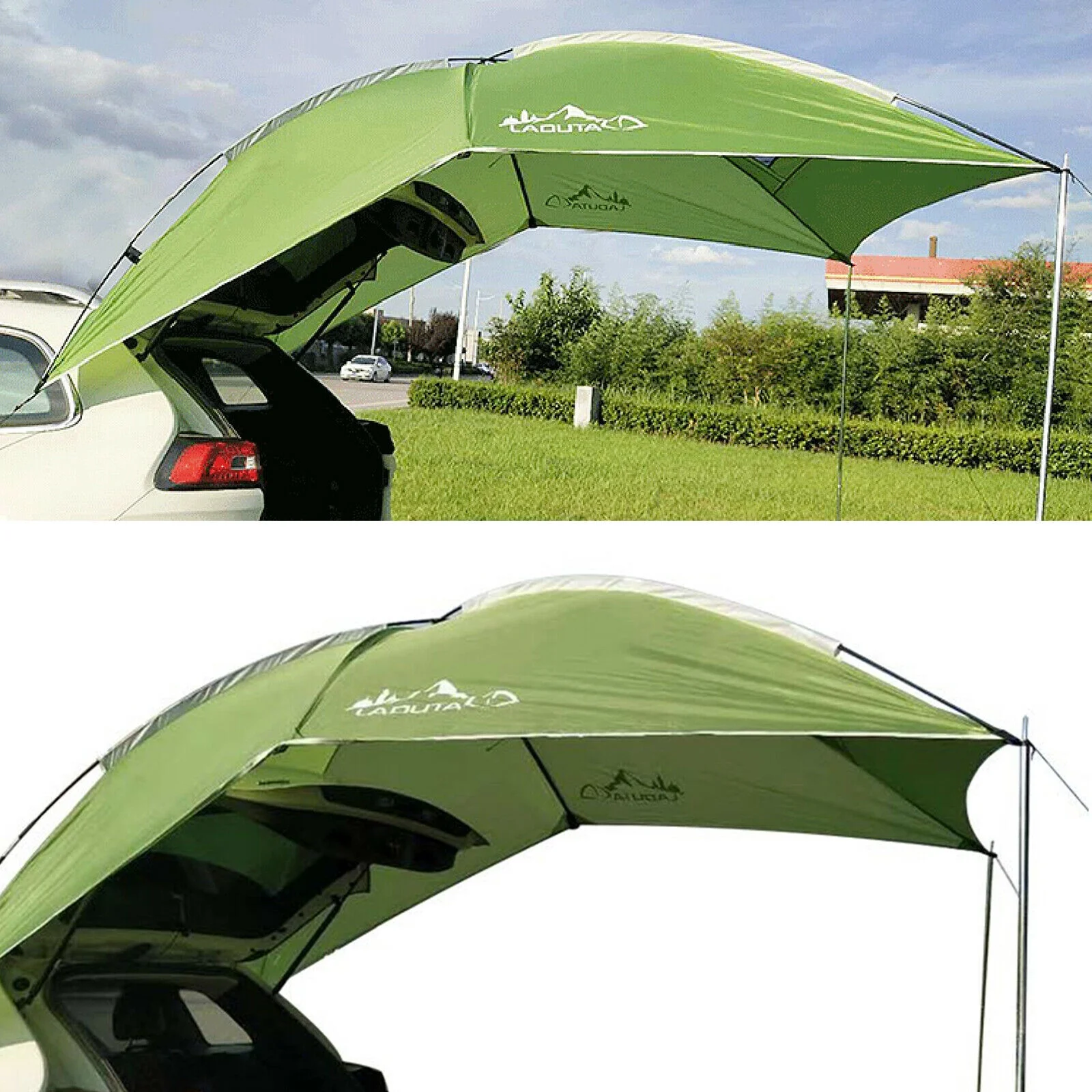 Miumaeov Car SUV Truck Tent Shelter Awning Rooftop Outdoor Camping Canopy Sunshade 9.18X6.2ft