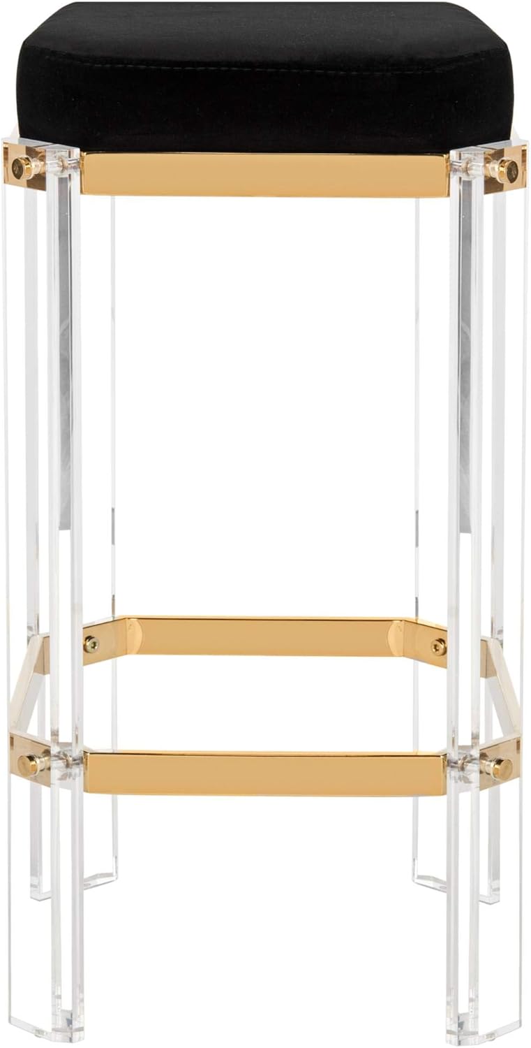 Safavieh Home Collection Cicely Acrylic Bar Stool, Black