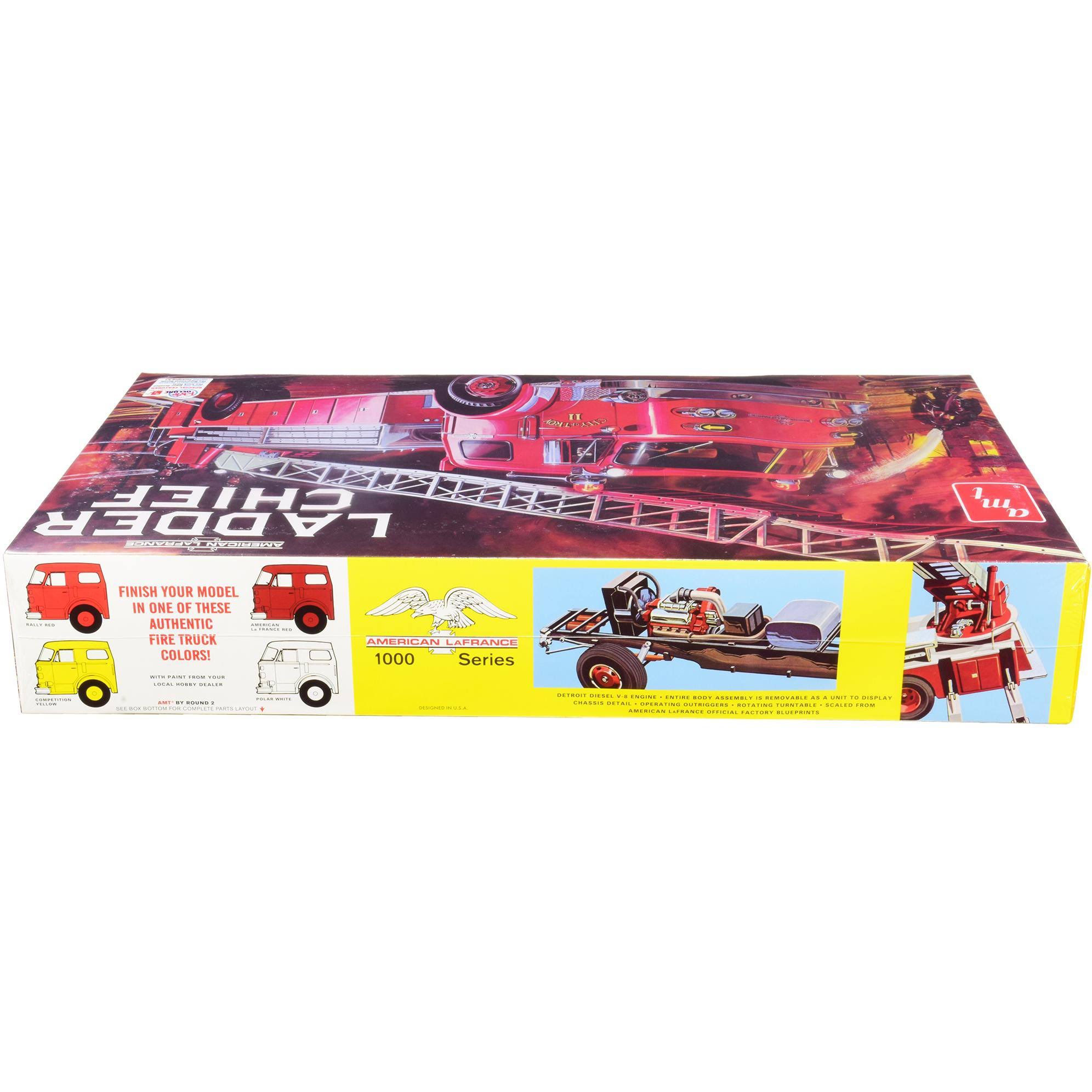 Skill 3 Model Kit American LaFrance Ladder Chief Fire Truck 1/25 Scale Model by AMT