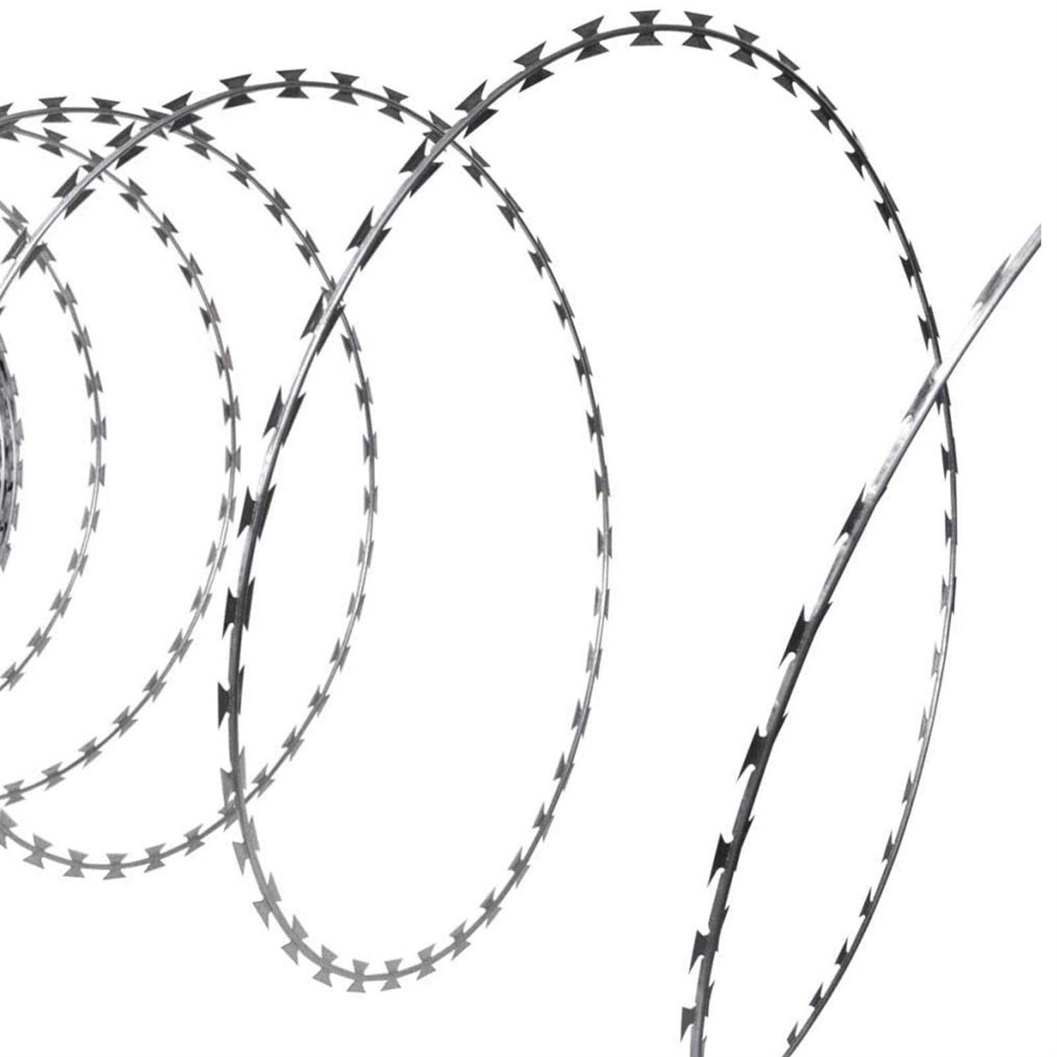 VEVOR Razor Wires 246ft Razor Barbed Wire 5 Coils Per Roll Razor Wire Fencing Razor Fence