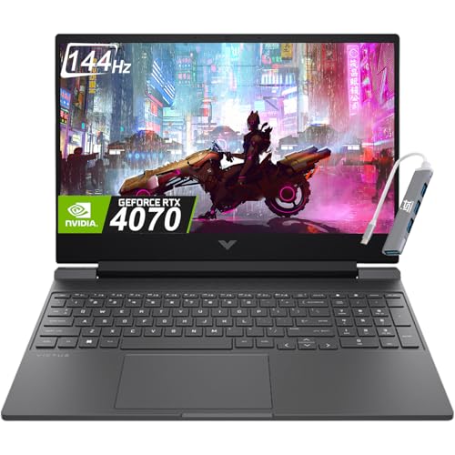 HP Victus 16 (2024) Gaming Laptop (16.1" FHD 144Hz, AMD Ryzen 7 8845HS (> i7-13700H), 32GB DDR5 RAM, 2TB SSD, NVIDIA GeForce RTX 4070 8GB) Backlit Keyboard, Wi-Fi 6, Webcam, IST Hub, Win 11 Home