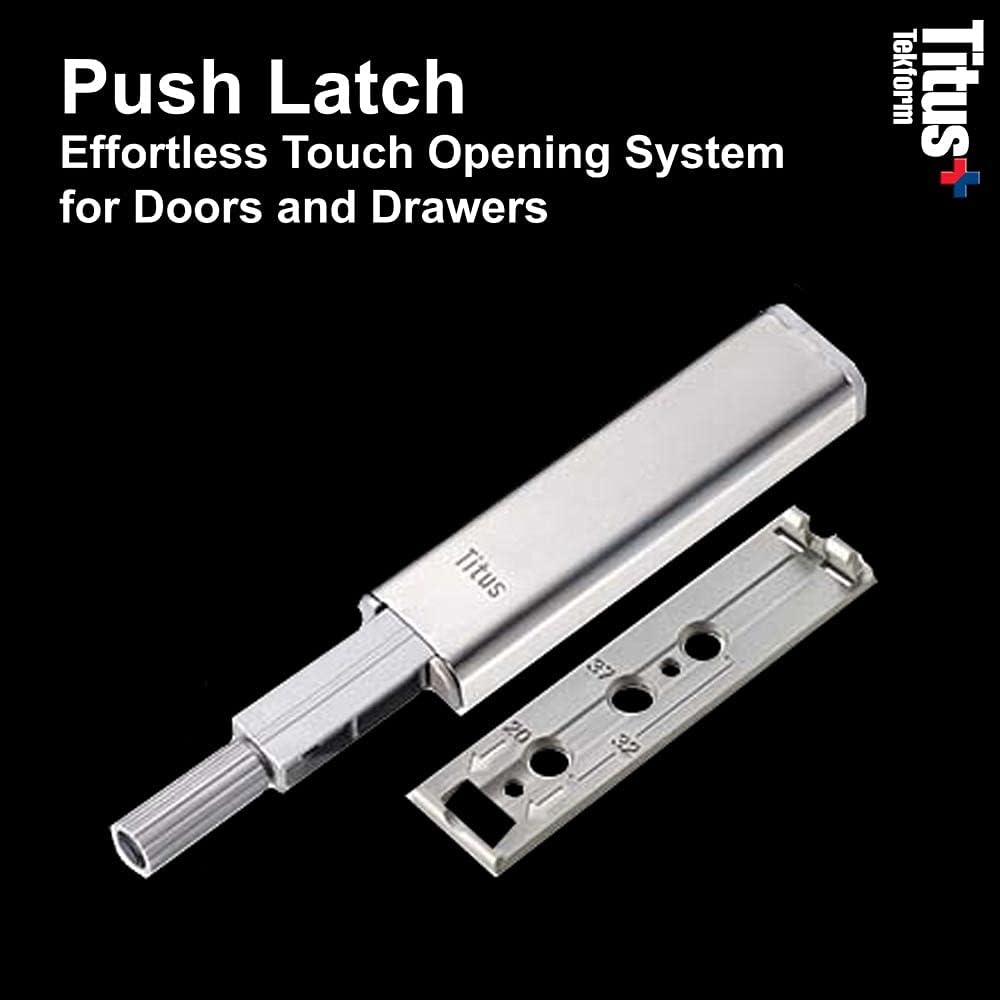 Titus+ Push Latches for Cabinet Door -Push to Open Door Latch,Push Open System for Cabinet Doors and Drawer (10 Pack) Pack of 2