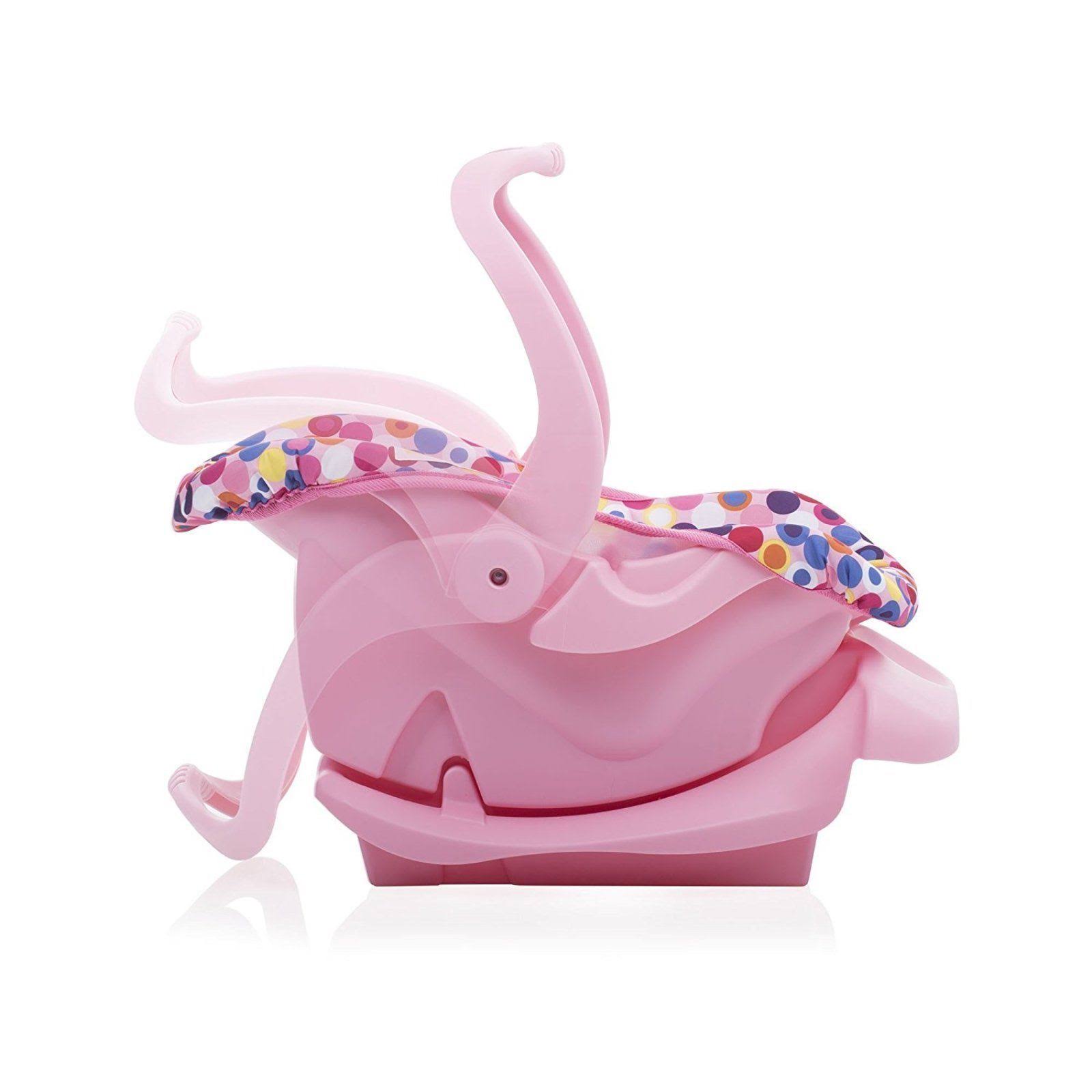 Joovy Doll Toy Car Seat - Pink Dot