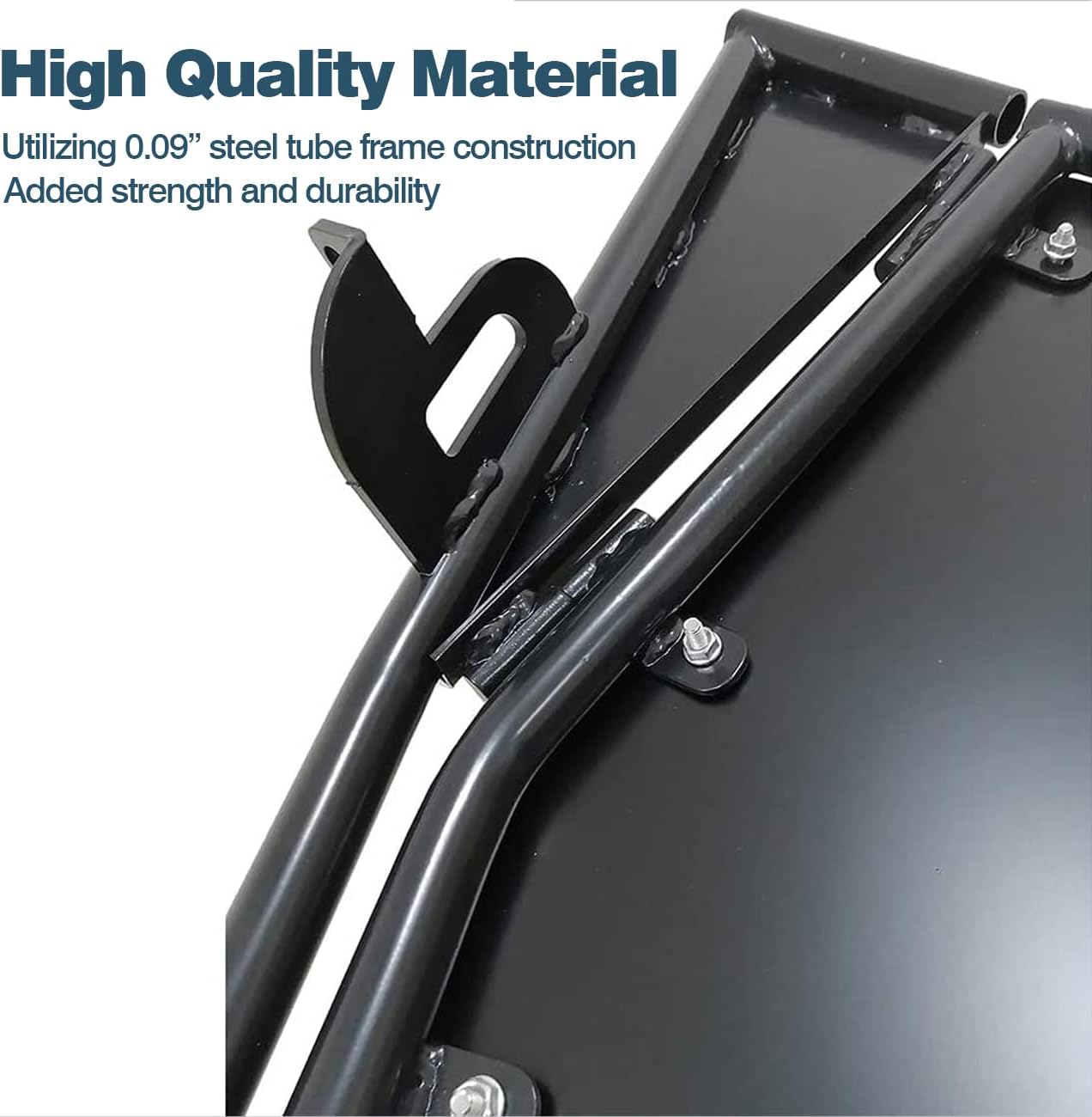 RockyParts UTV Doors Compatible with 2008-2014 Polaris RZR 800|S 800|RZR 570|XP 900, Dual Stage Automotive Style Metal Doors 2PCS (Black)