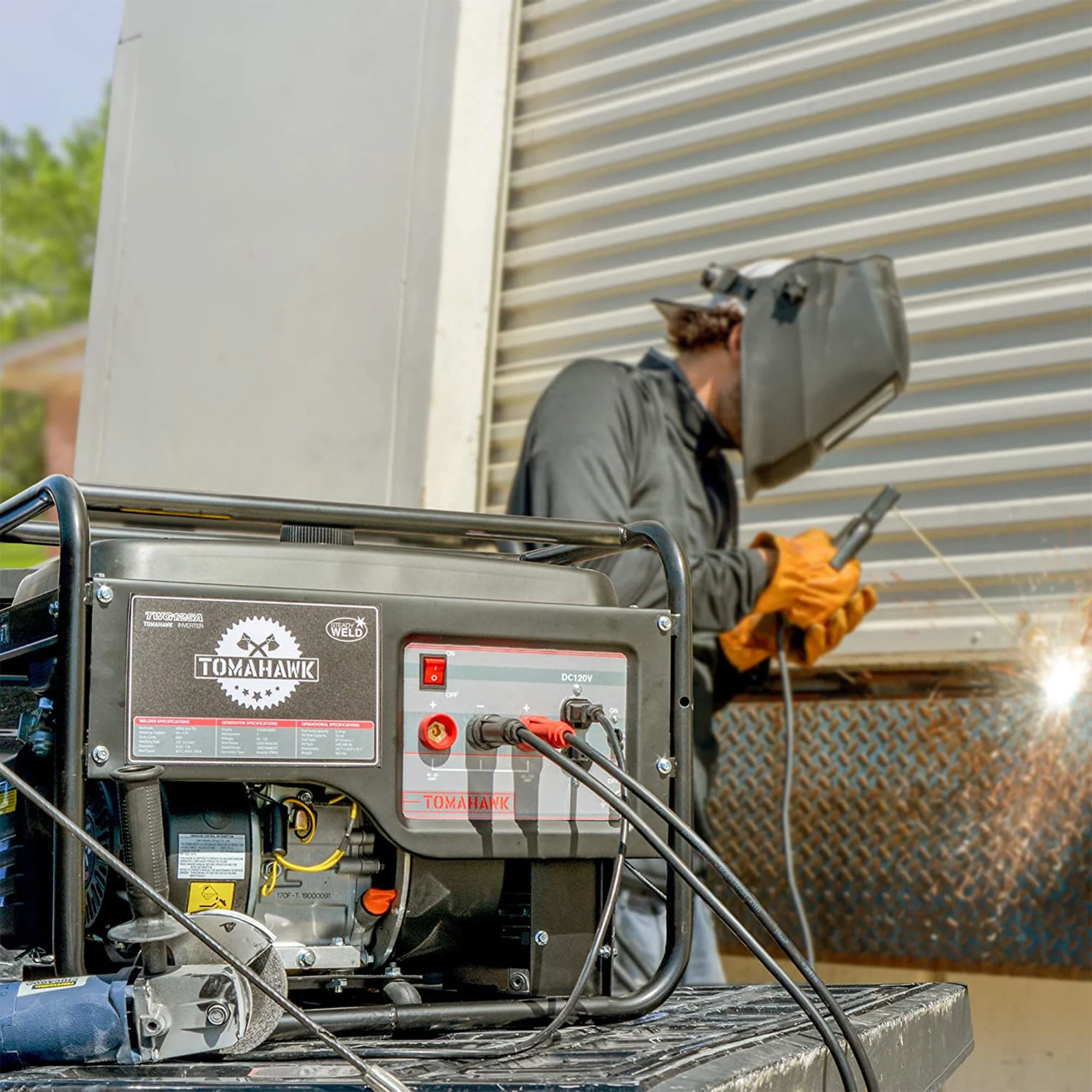Tomahawk Power TWG120A 120 Amp Welder with 7HP Gas Powered 2,200W Generator