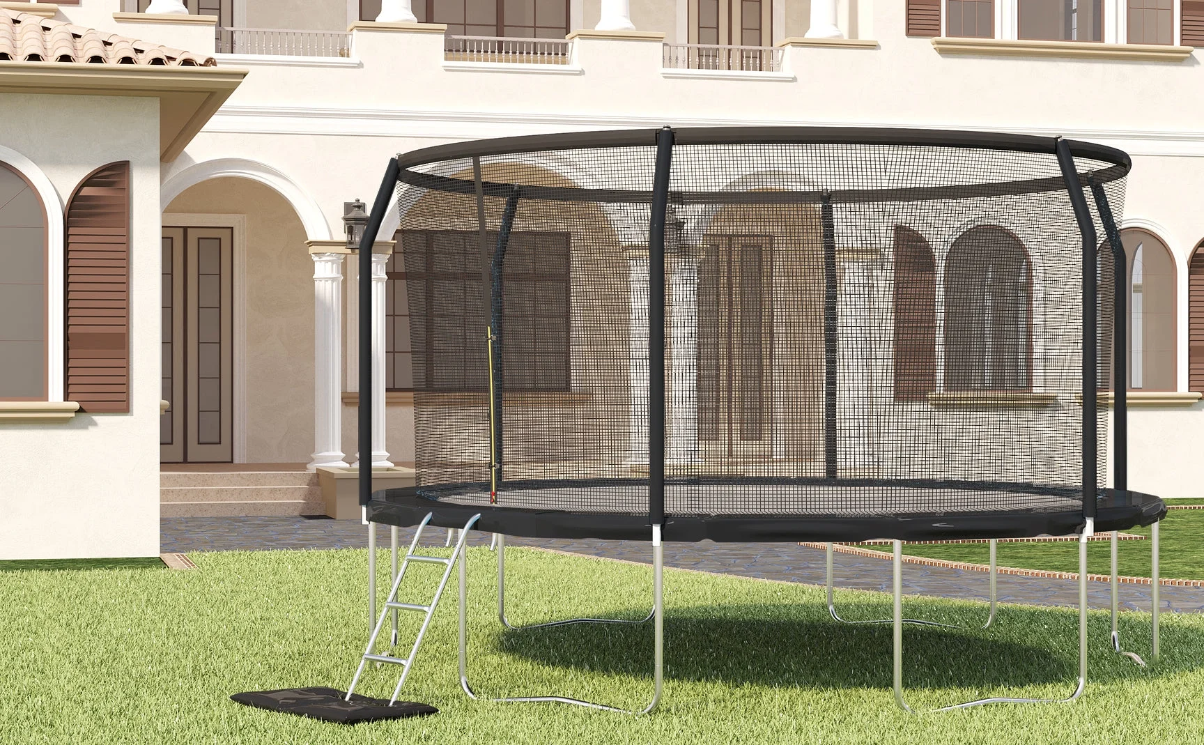 Airzone Jump Premier Backyard Trampoline- 12ft Black/Black