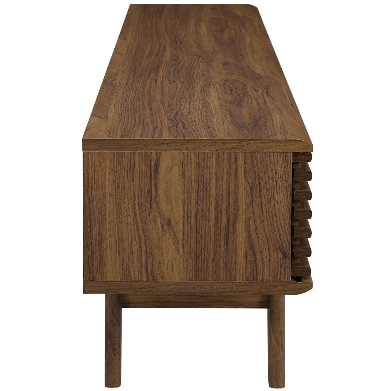 Modway Render 70" Entertainment Center TV Stand in Walnut Walnut