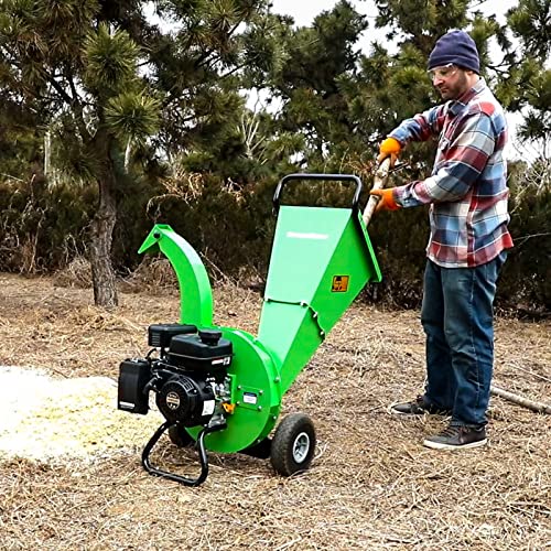 S3 Wood Chipper Shredder, 7HP 212cc Gas Powered Heavy Duty, 3" Max Wood Diameter Capacity, 15: 1 Reduction Ratio, Easy Assembly, 1-Year Warranty After Product Registration