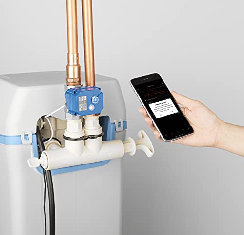 GE Water Softener System | Smart system | Reduce Hard Mineral Levels at Water Source | Reduce Salt Consumption | Improve Water Quality for Drinking, Laundry, Dishwashing & More | GXSH40V | Gray