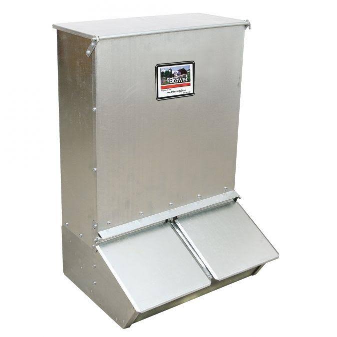 Brower Galvanized Two Hole Hog Feeder