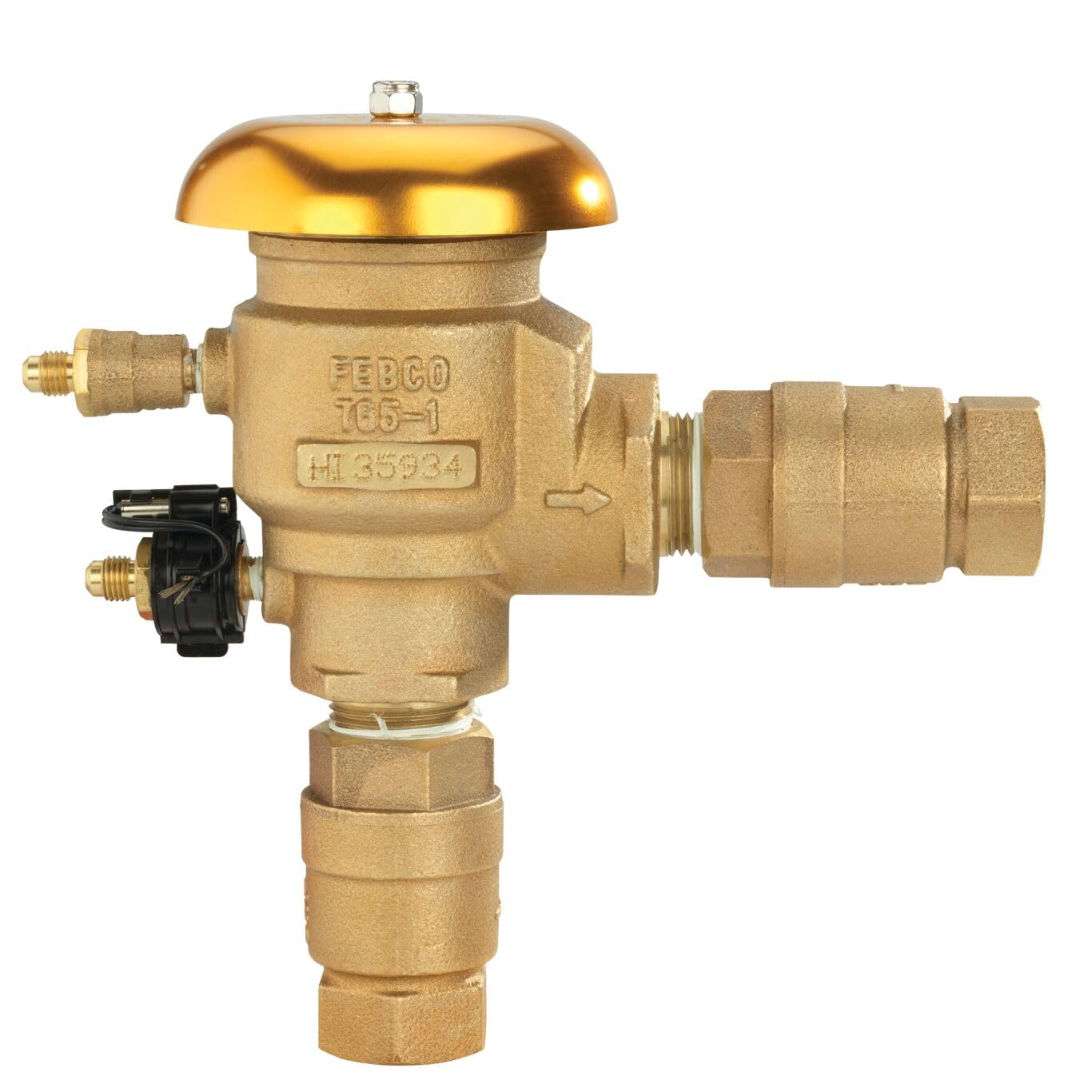 Febco 765 Series 1" Bronze Pressure Vacuum Breaker Backflow Preventer, Quarter Turn Shutoff, NPT Connections, Freeze Sensor with SentryPlus Alert Technology, Industrial Plants, Irrigation System