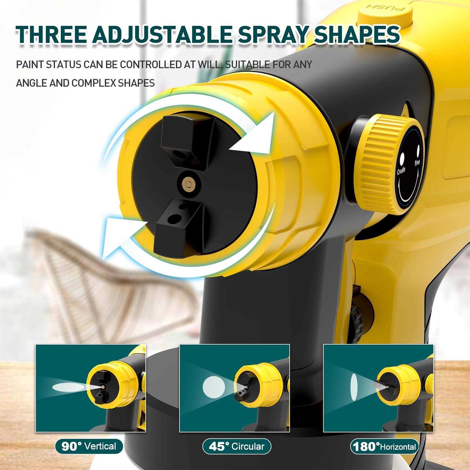 Cordless Paint Sprayer 21V Battery Powered Paint Sprayer 2000mAh Electric Paint Spray Gun with 3 Patterns &amp; 5 Copper Nozzle - Shop Hardware Tools Online Store