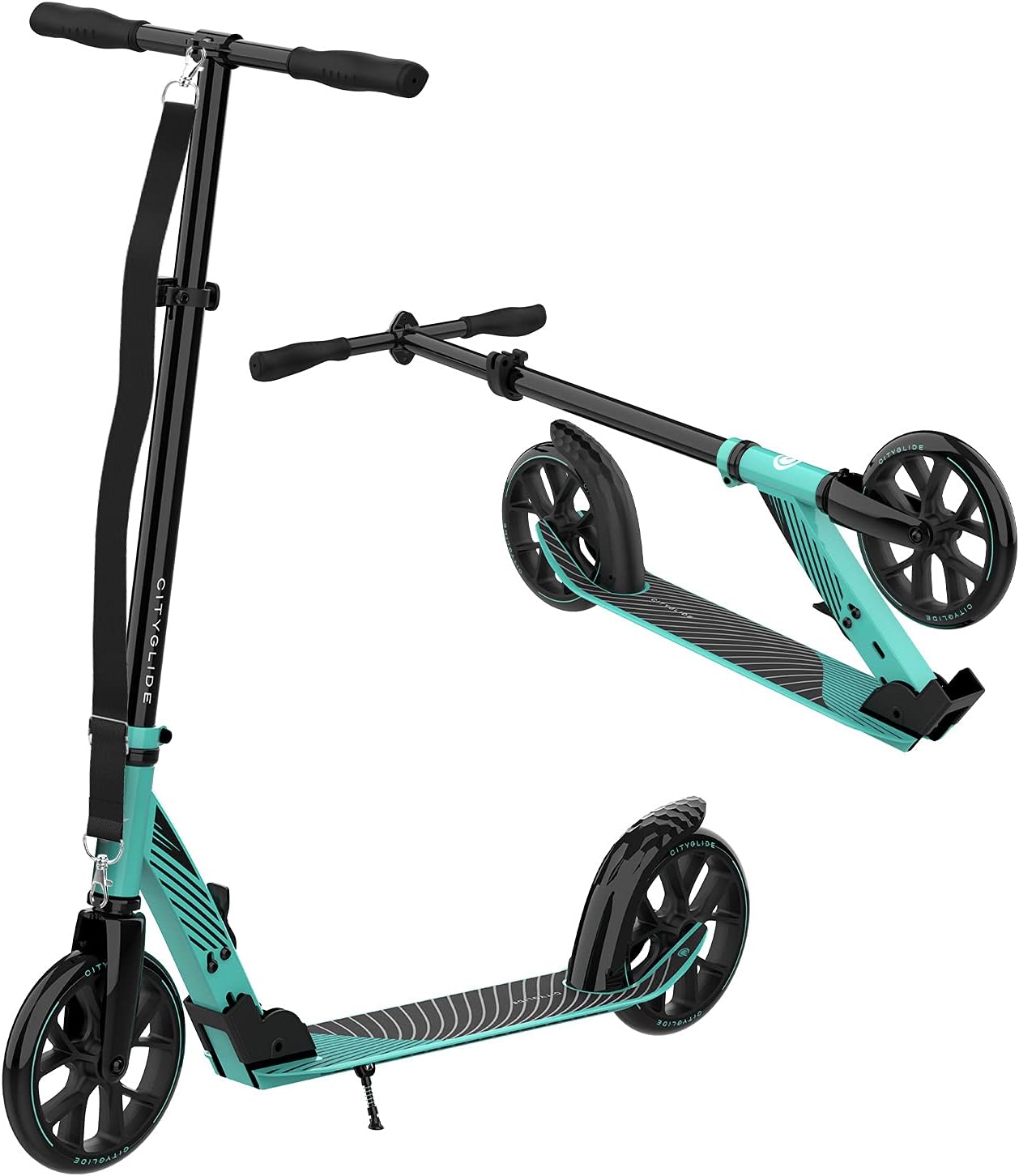 CITYGLIDE C200 Scooter for Adults -Foldable, Lightweight, Adjustable Adult Scooter 300 lbs Capacity - Kick Scooters for Adults with Carry Strap and Kickstand