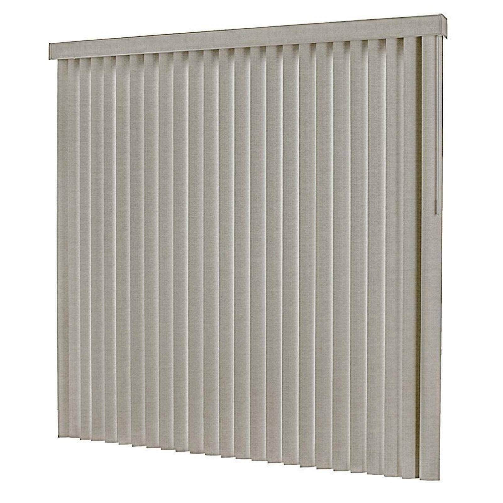 Hampton Bay Pearl Gray 3.5 in. Vertical Blind - 78 in. W x 84 in. L