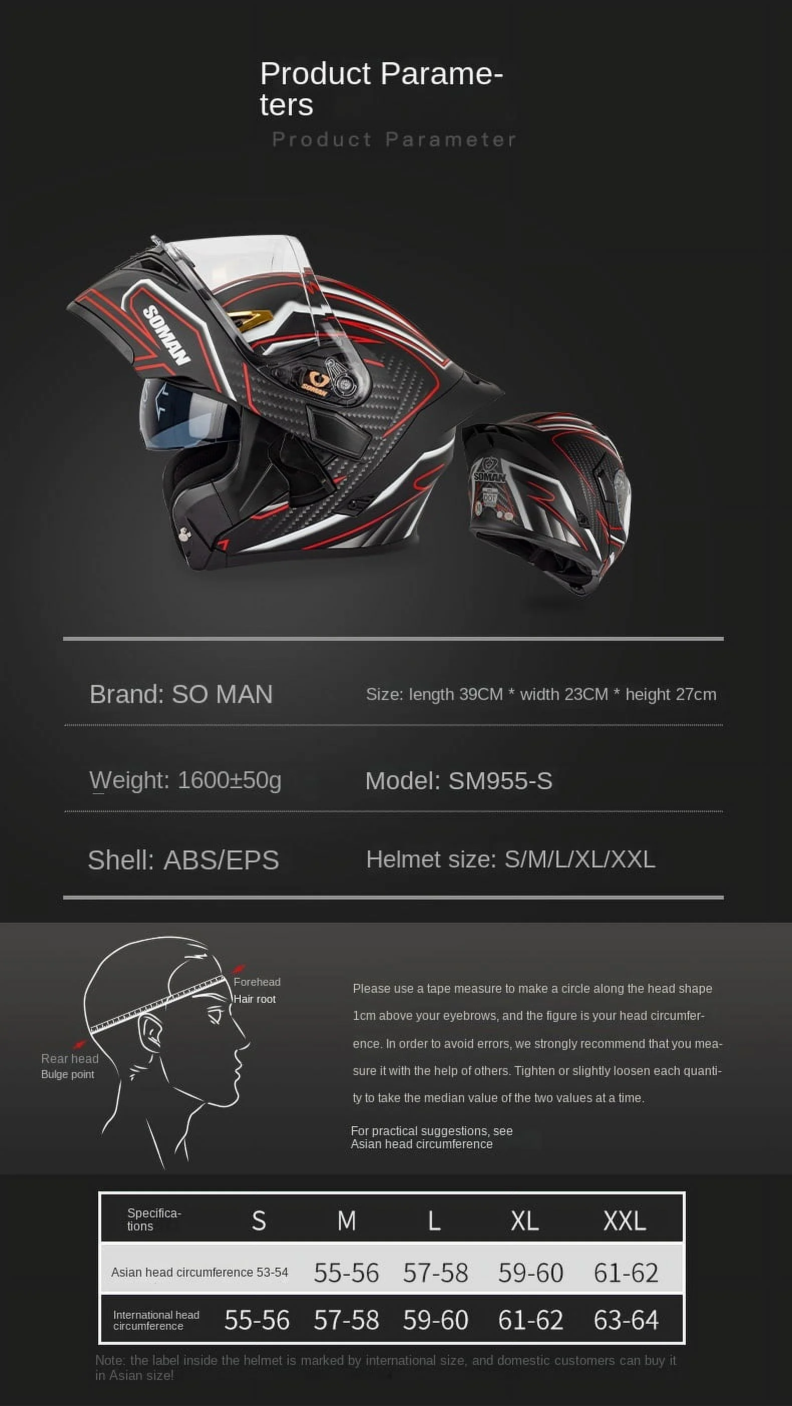 System Helmet Motorcycle Helmet Flip-Up Helmet Full Face Helmet Men Women Full Helmet Sun Visor Black Helmet DOT/ECE Approved Breathable Sun Protection Matte Black - Curated Treasures Market