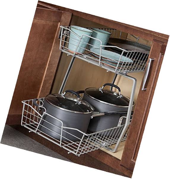 ClosetMaid 2-Tier Kitchen Cabinet Organizer, Nickel