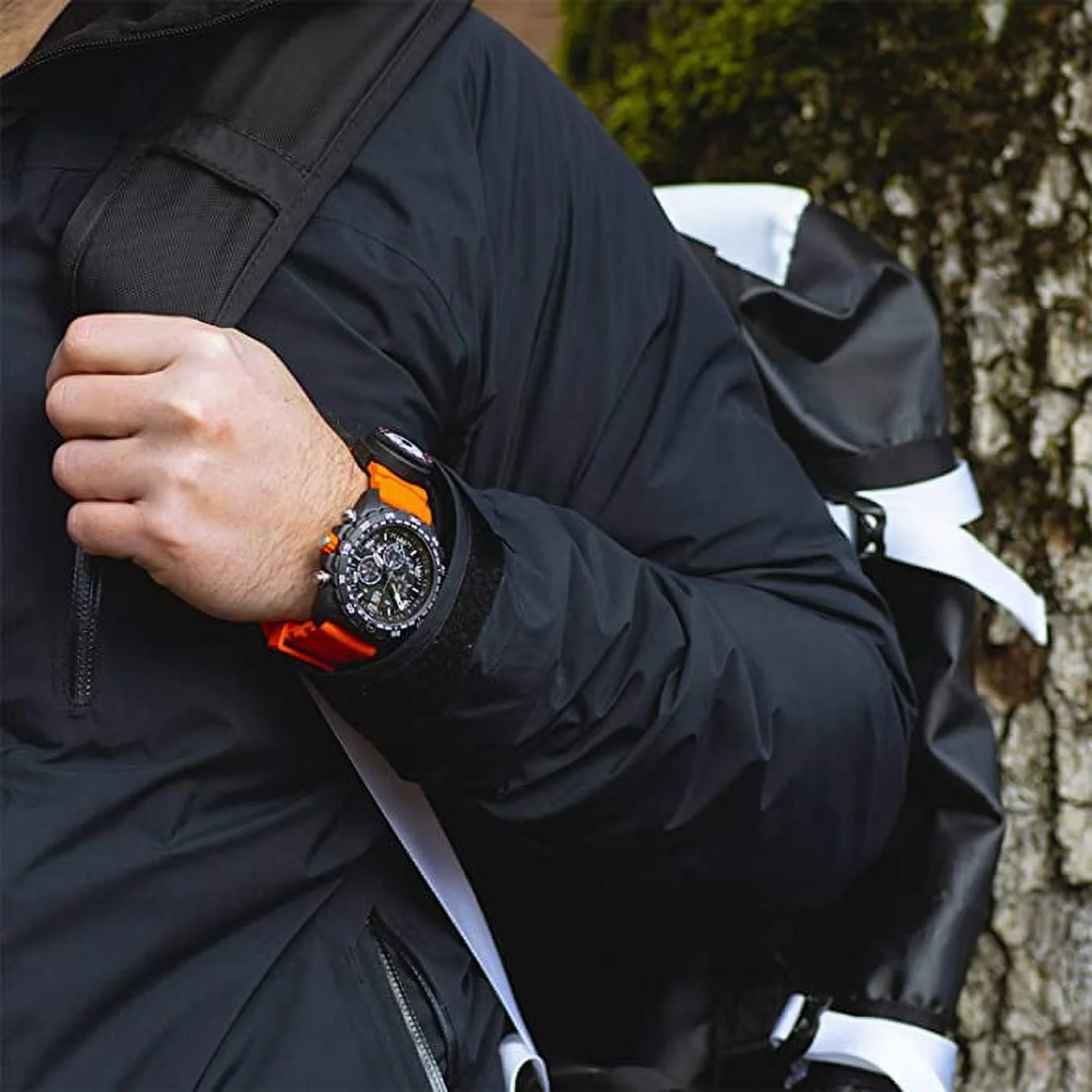 Luminox Bear Grylls Mens Watch Survival Master Series - 3749: 45mm Black/Orange Stainless Steel Swiss Made 300 M Water Resistance