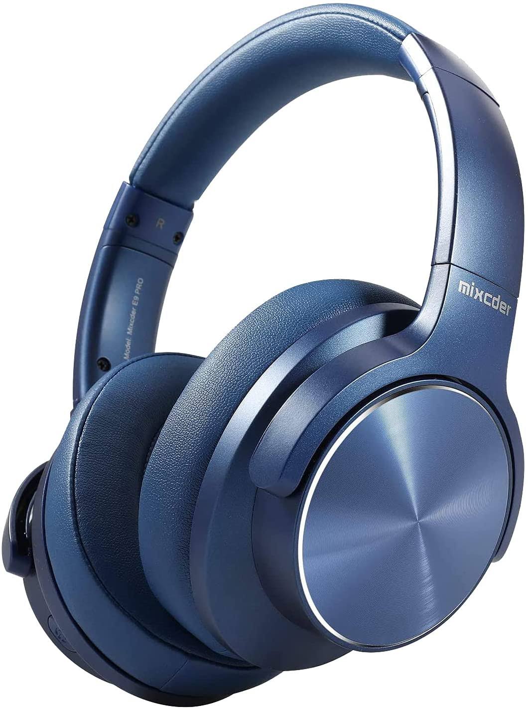 Wireless Noise Cancelling Headphones Bluetooth 5.0, Mixcder E9 Pro Foldable Over Ear Headset with Microphone, Quick Charge, aptX