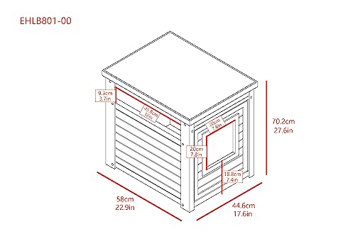 New Age Pet ECOFLEX Jumbo Litter Box Cover End Table - Espresso (EHLB802-02)
