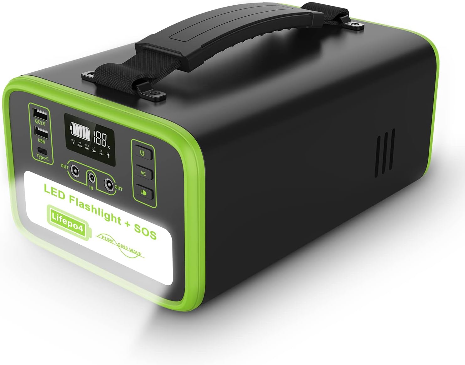 NECESPOW Portable Power Station,161Wh/50400mAh Solar Generator,Lifepo4 Battery Power Supply 150W(Peak 300W) with USB-C (PD 65W Input/Output) Quick Charge for CPAP Camping Outdoor Home RV Emergency