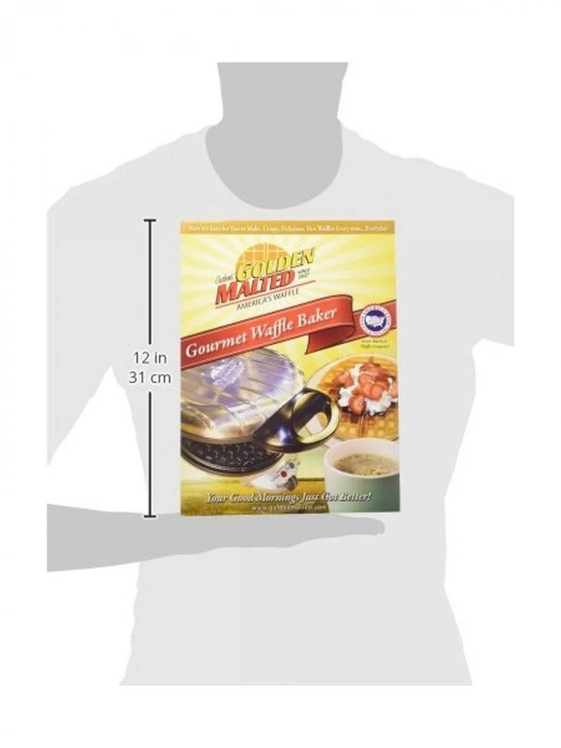 Carbon S Golden Malted Gourmet Waffle Baker