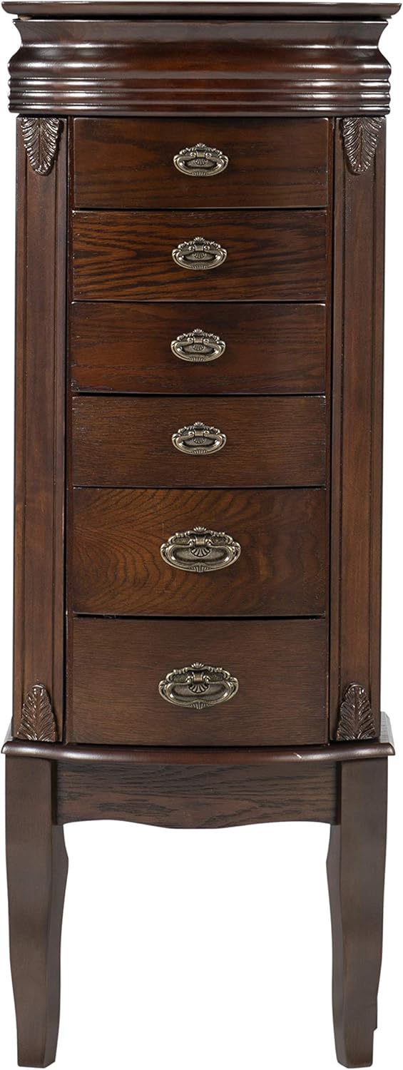 Powell Italian Influenced Transitional Espresso Jewelry Armoire,Brown