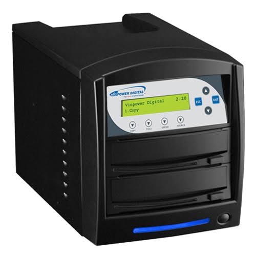 Vinpower Black 1 to 1 SharkCopier DVD CD Tower Duplicator Model SHARK-S1T-BK
