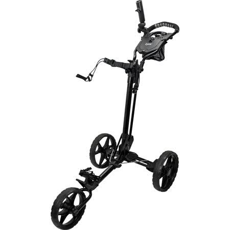 Lynx 3-Wheel Foldable Golf Push Cart, Black