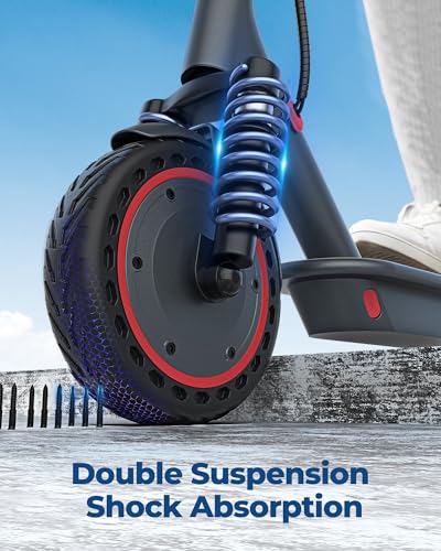 VOLPAM Electric Scooter, 350W/500W, 8.5/10 Tires, 12/21/28 Miles Range, 16/19/22Mph, Folding E-Scooter with Dual Braking