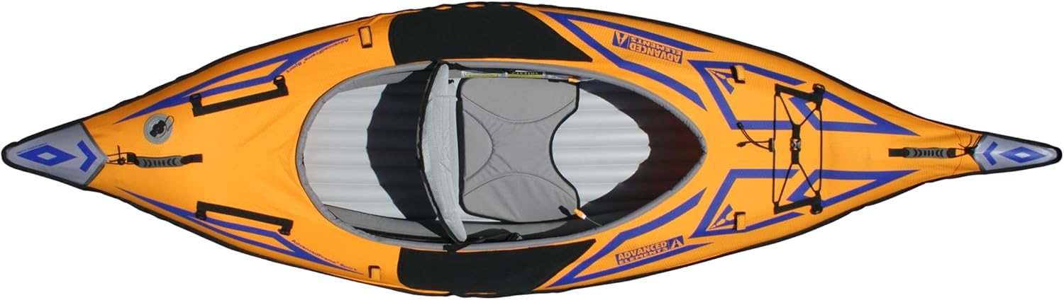 Advanced Elements AdvancedFrame Sport Inflatable Kayak - AE1017-O Lightweight Day Touring Kayak with Bag and Pump - 10' 5" - 26 lbs - Orange