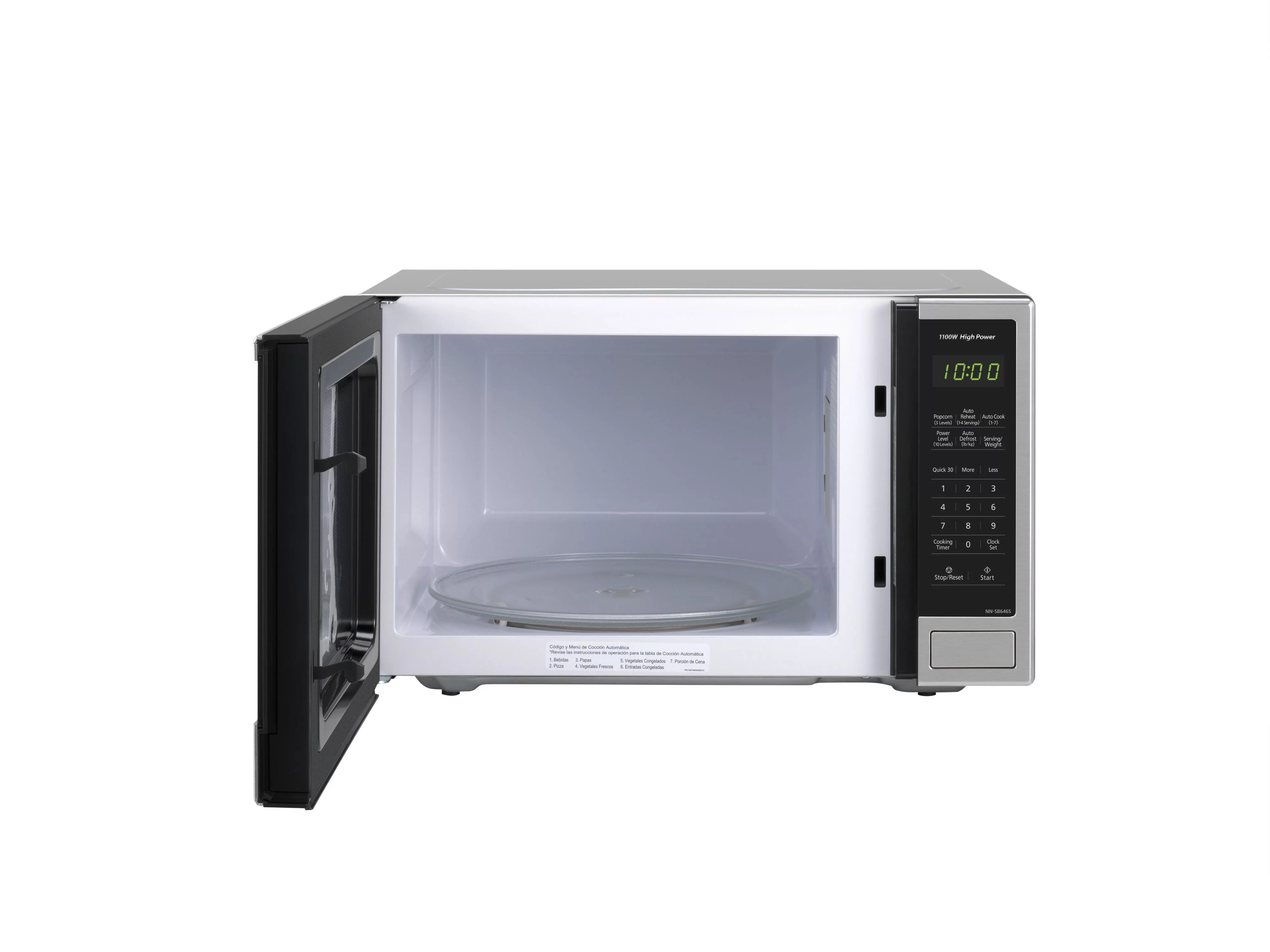 Panasonic 1.3 Cu. Ft. 1100W Countertop Stainless Steel Microwave Oven with Genius Sensor