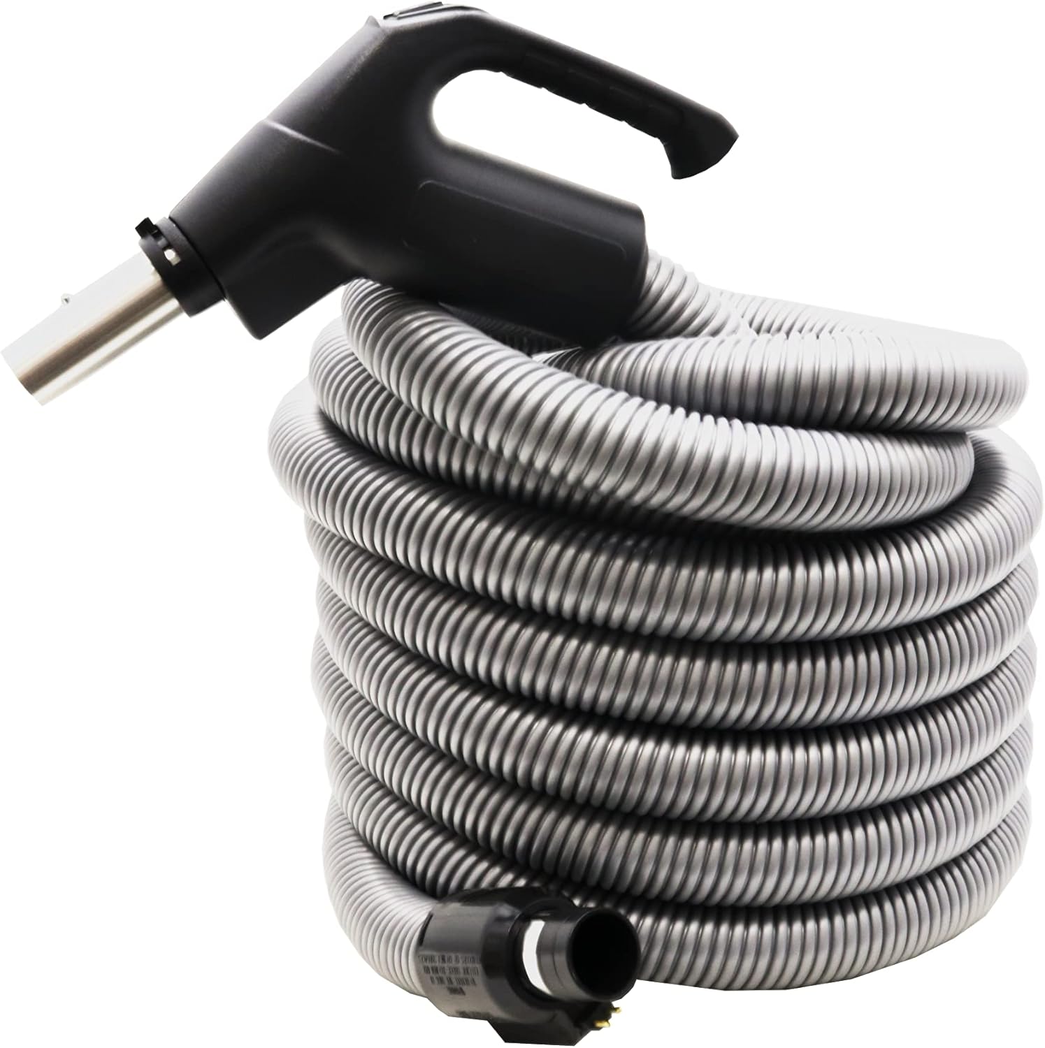 ULTRA CLEAN Central Vacuum TOP QUALITY Electric Hose - Designed to fit Most Brands like Beam, Electrolux, Eureka, Kenmore, Nutone, Allegro, OVO, Vacuflo and more (35ft, Direct Connect, Whit)