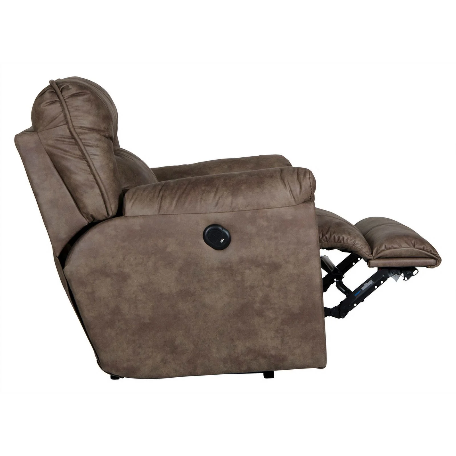 Catnapper Thompson Power Wall Hugger Recliner in Brown Polyester Fabric