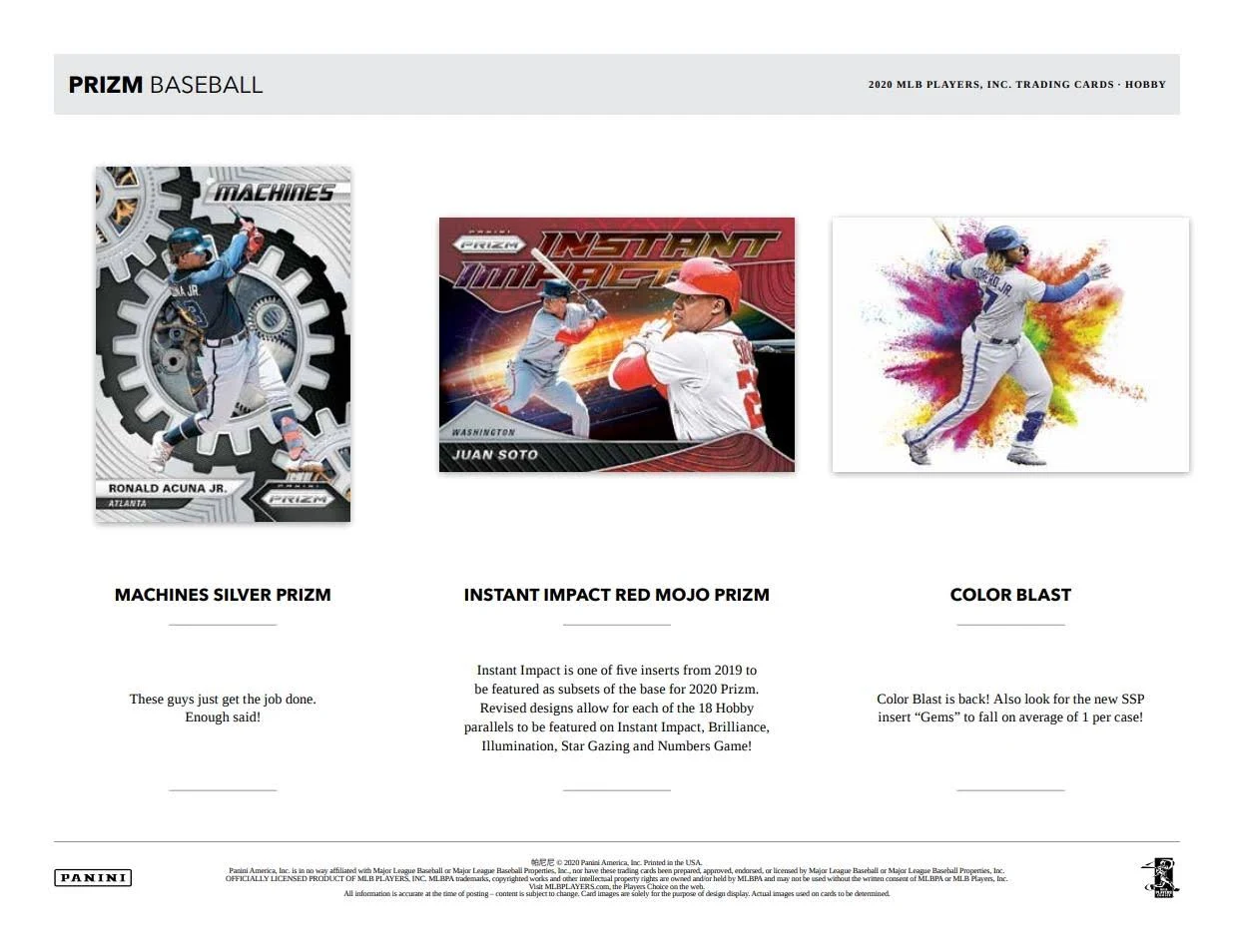 2020 Panini Prizm Baseball Hobby Box