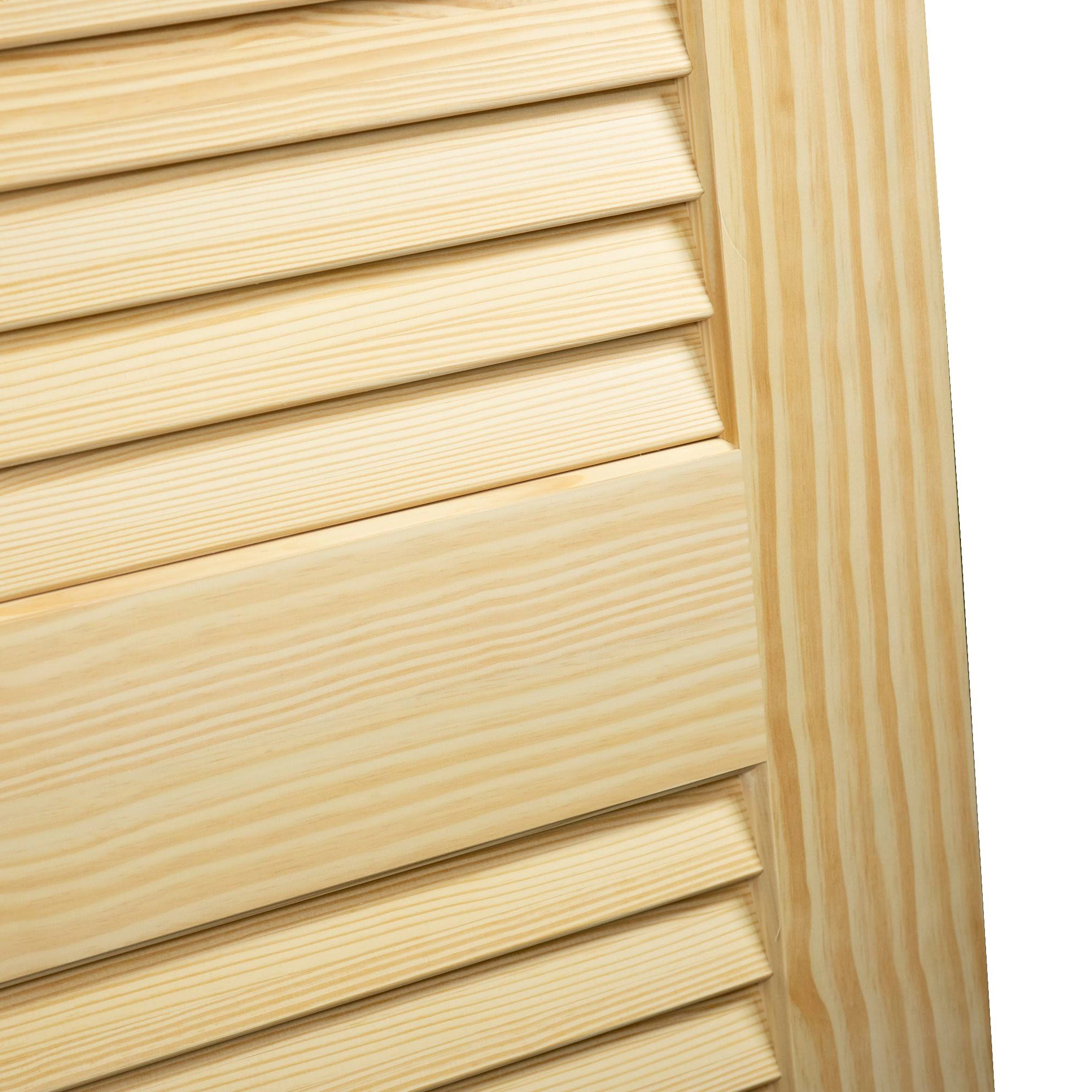 Kimberly Bay Louvered Solid Wood Primed Standard Door