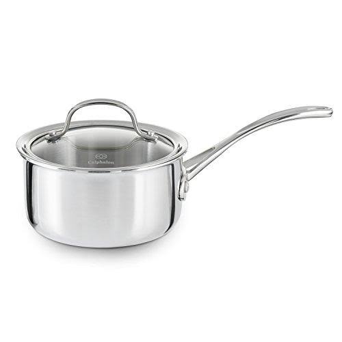 Calphalon Tri-Ply Stainless Steel 4-1/2-Quart Sauce Pan with Cover