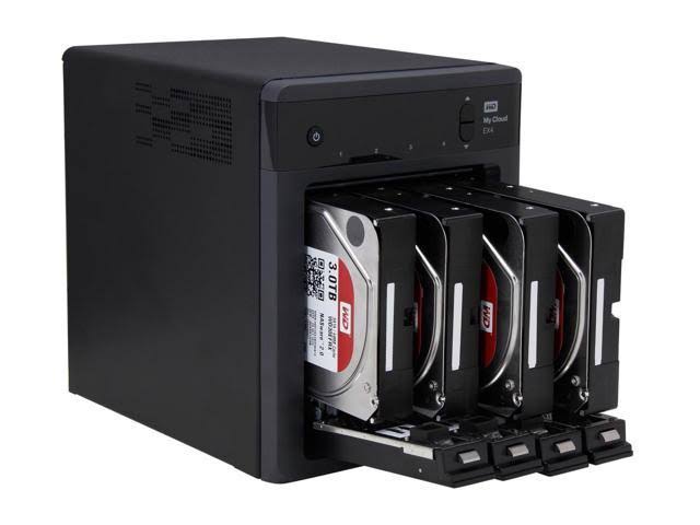 WD My Cloud EX4 WDBWWD0120KBK 4-Bay NAS Server - SATA 6Gb/s - 4 x 3 TB