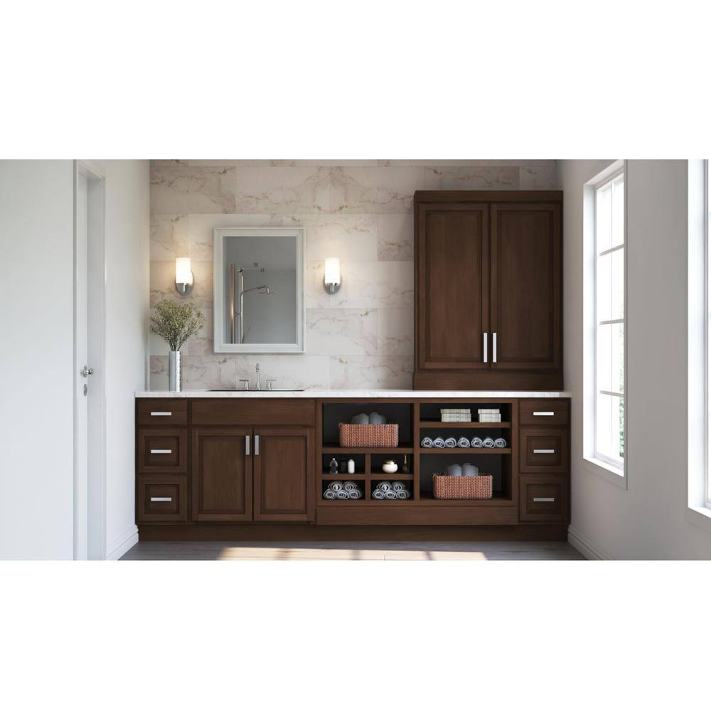 Hampton Assembled 36x30x12 in. Wall Kitchen Cabinet in Cognac