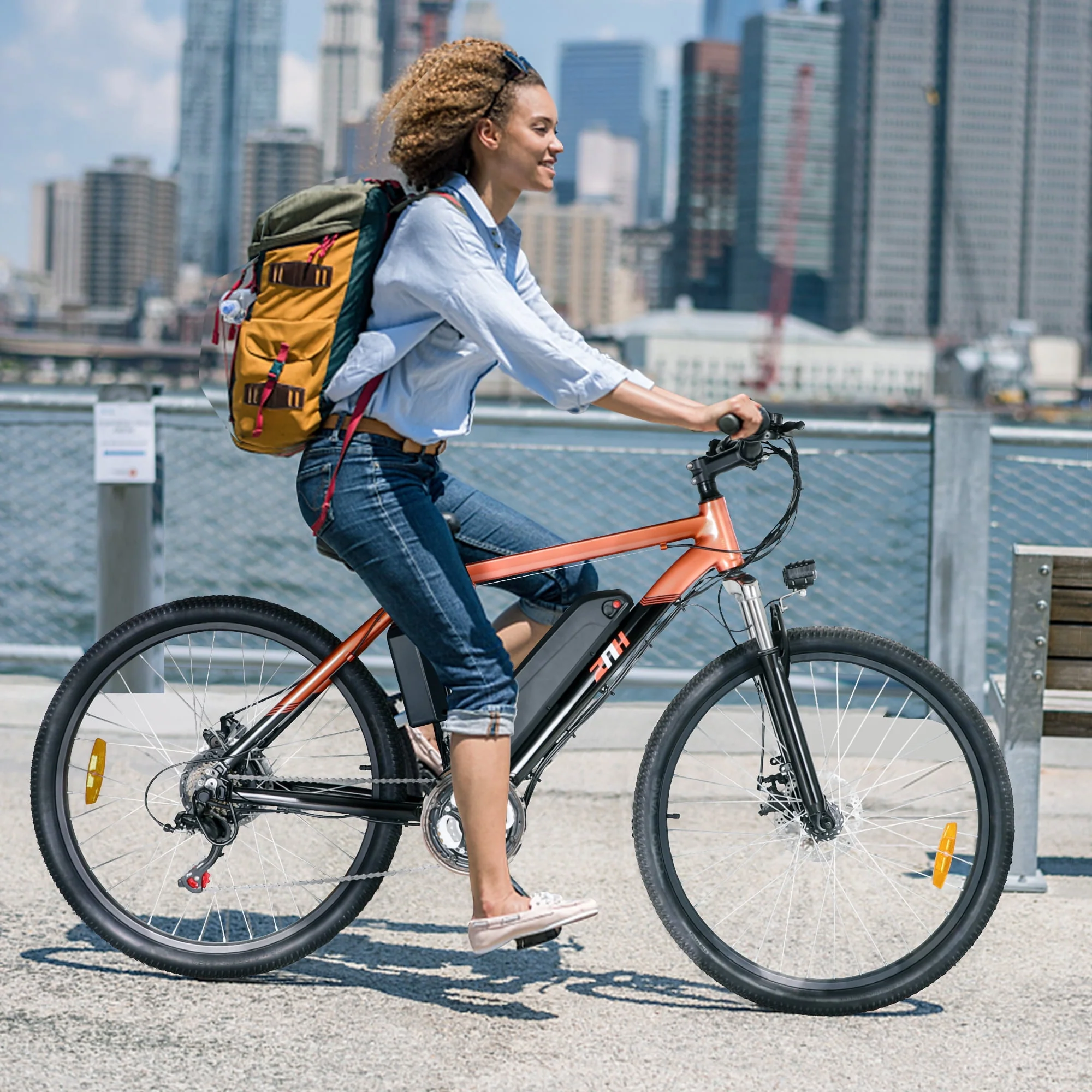 ZNH Electric Bike 26 Electric Mountain Bicycles 350W Motor E bike 21 Speed 36V 10Ah Electric Commuter Bike 20MPH Black Electric Bicycle Ebike