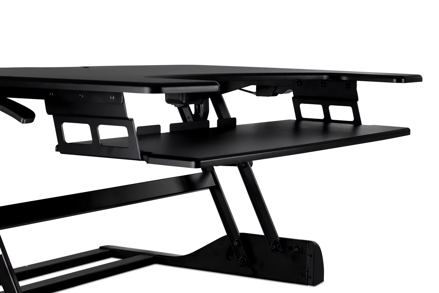 Mount-It! Extra Wide, Height Adjustable, Black, Steel, Standing Desk Converter, Ergonomic