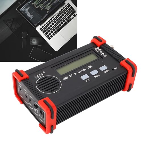 8 Band Short Transceiver, Portable USDX USDR HF QRP SDR Receiver SSB CW QRP Wireless Transceiver 100‑240V (US Plug)
