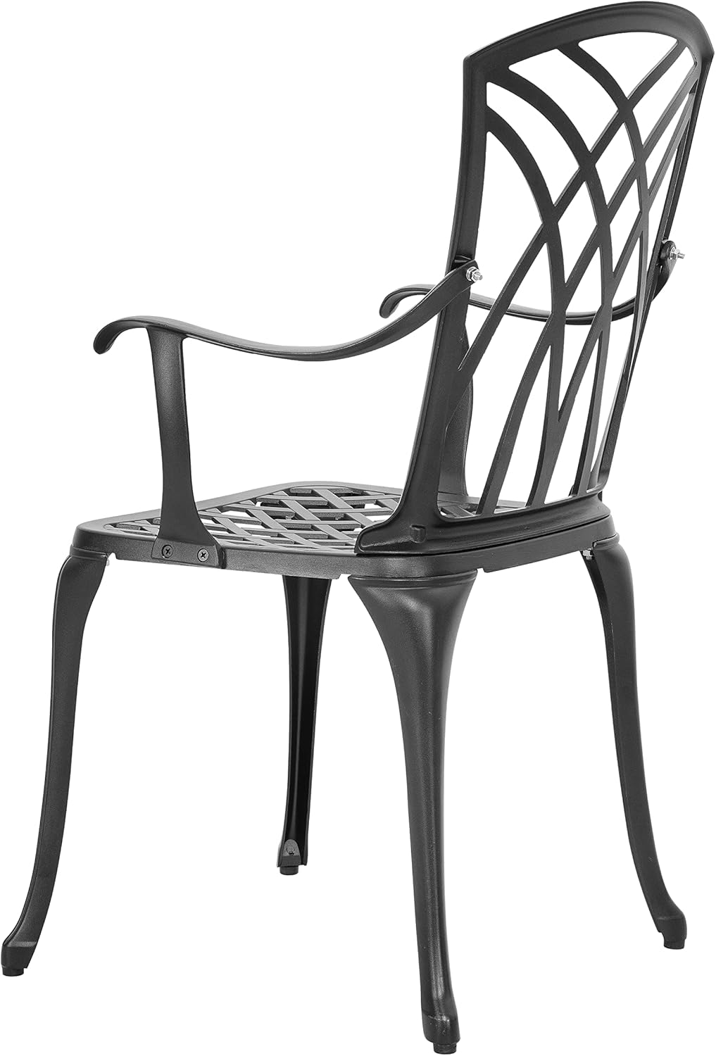 Nuu Garden 3 Piece Patio Bistro Sets Cast Aluminum Bistro Table Set Outdoor Patio Furniture with Umbrella Hole for Patio Balcony, Black