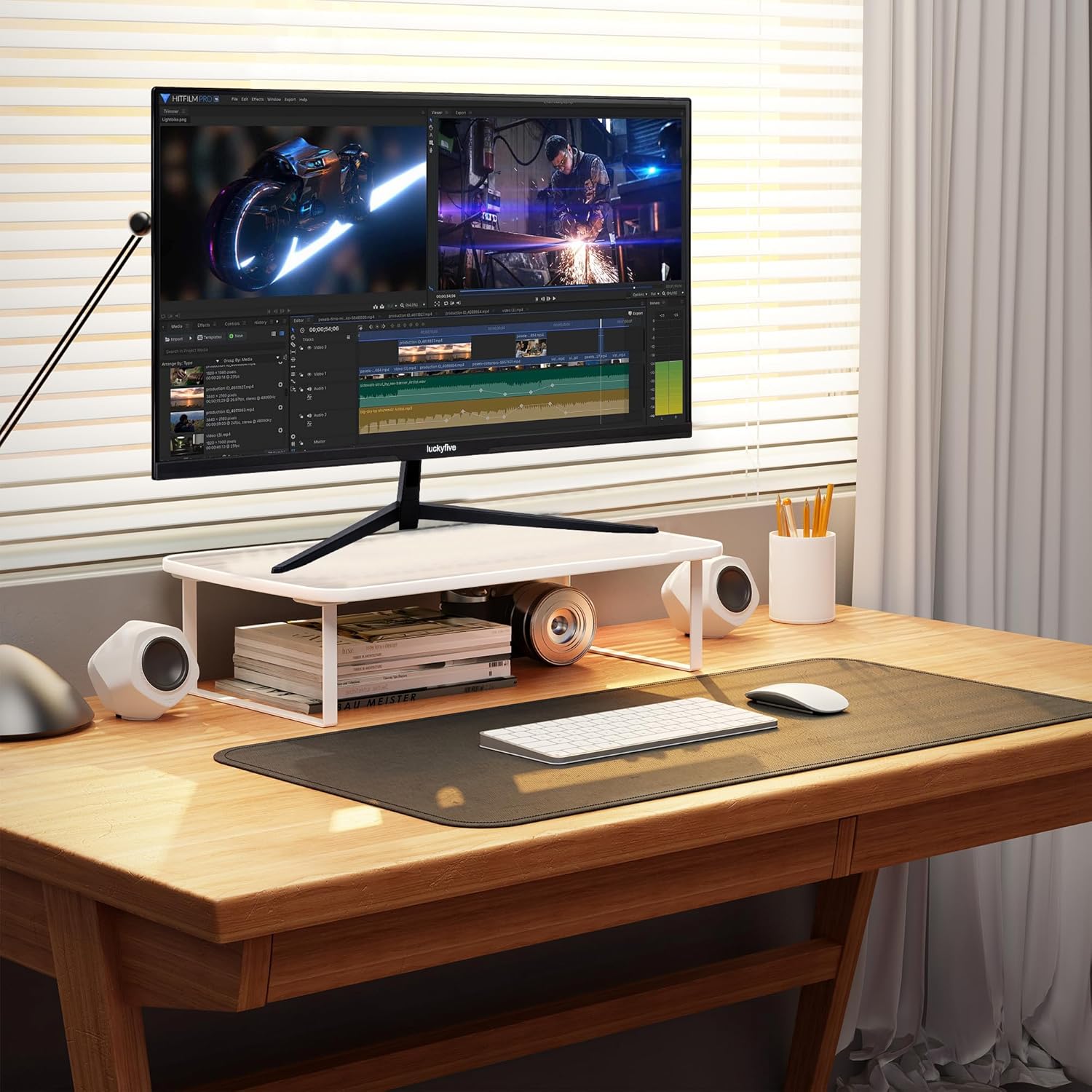 27'' UHD (3840 x 2160) IPS Zero-Frame LED Monitor, 4K Computer Monitor with Speakers,60Hz,99% sRGB,5ms,2X HDMI,DisplayPort,VESA,Tilt