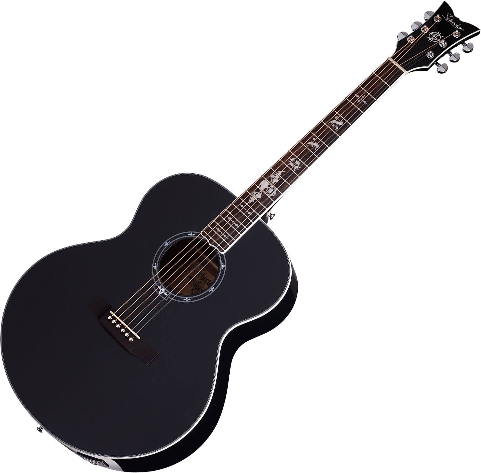 Schecter 3703 Synyster Gates &SYN J& Acoustic Guitar, Gloss Black