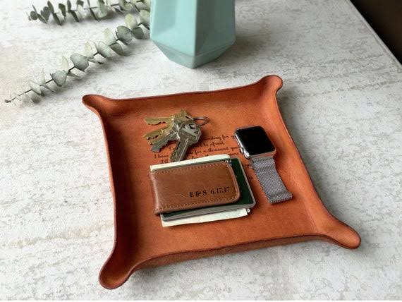 Anniversary Gift for Him / Leather Anniversary / 3rd Anniversary Him / Personalized Money Clip / Genuine Leather / Husband Anniv
