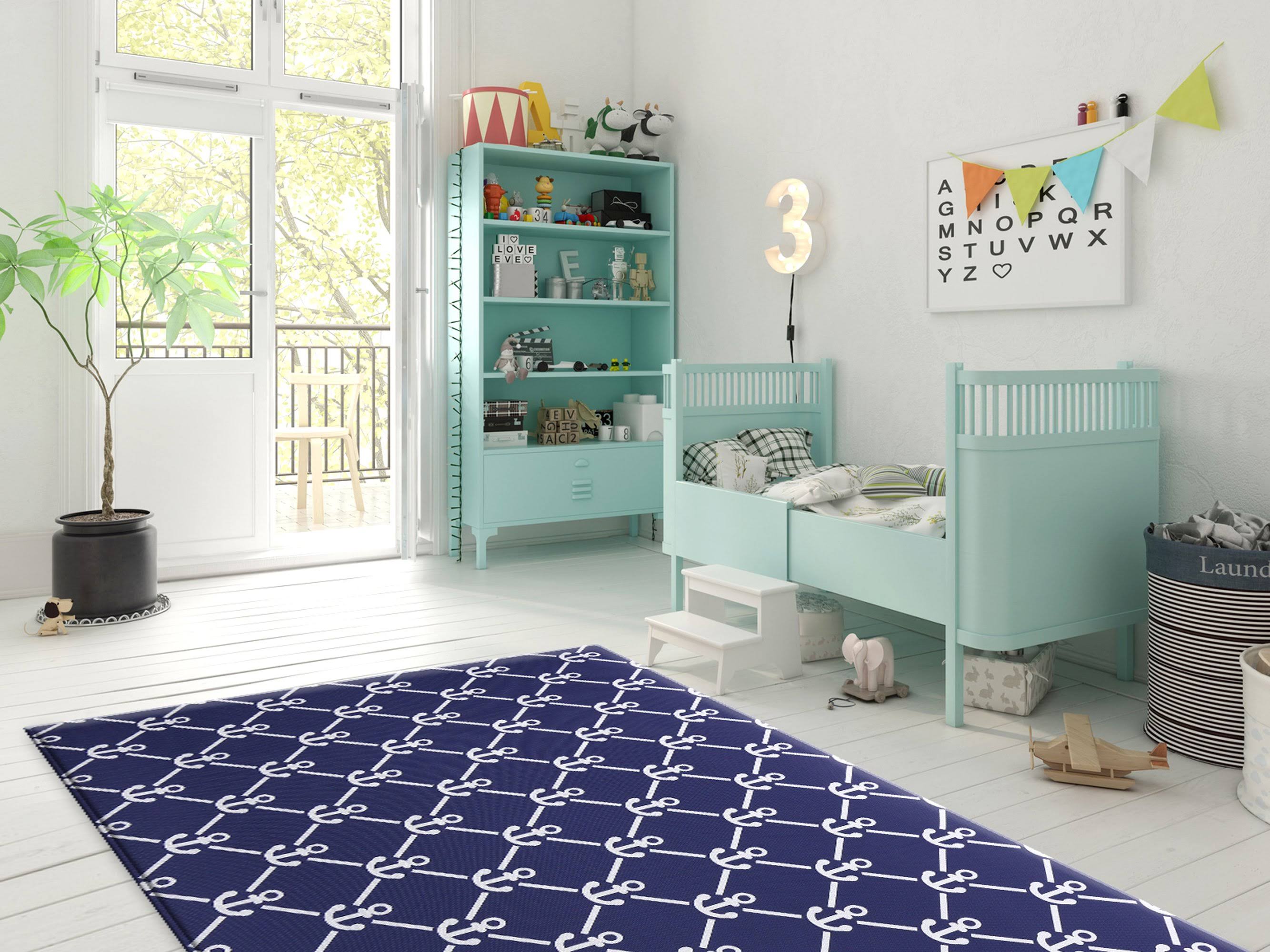 Baby Care Reversible Anchors Playmat in Blue